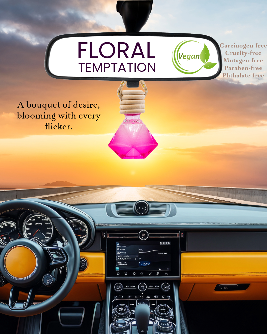 Crystal Essence Car Diffuser: Eco-Friendly Elegance for Every Journey